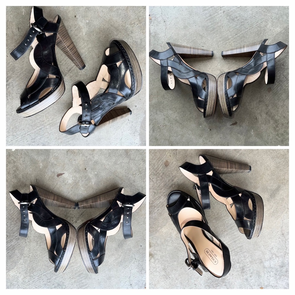 COACH TAMARA PLATFORM WITH HEELS SANDALS - Picture 5 of 11